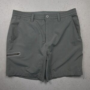 Gillz Mx6.5" Gray Green Zip Pocket Drawstring Cargo Mens Shorts